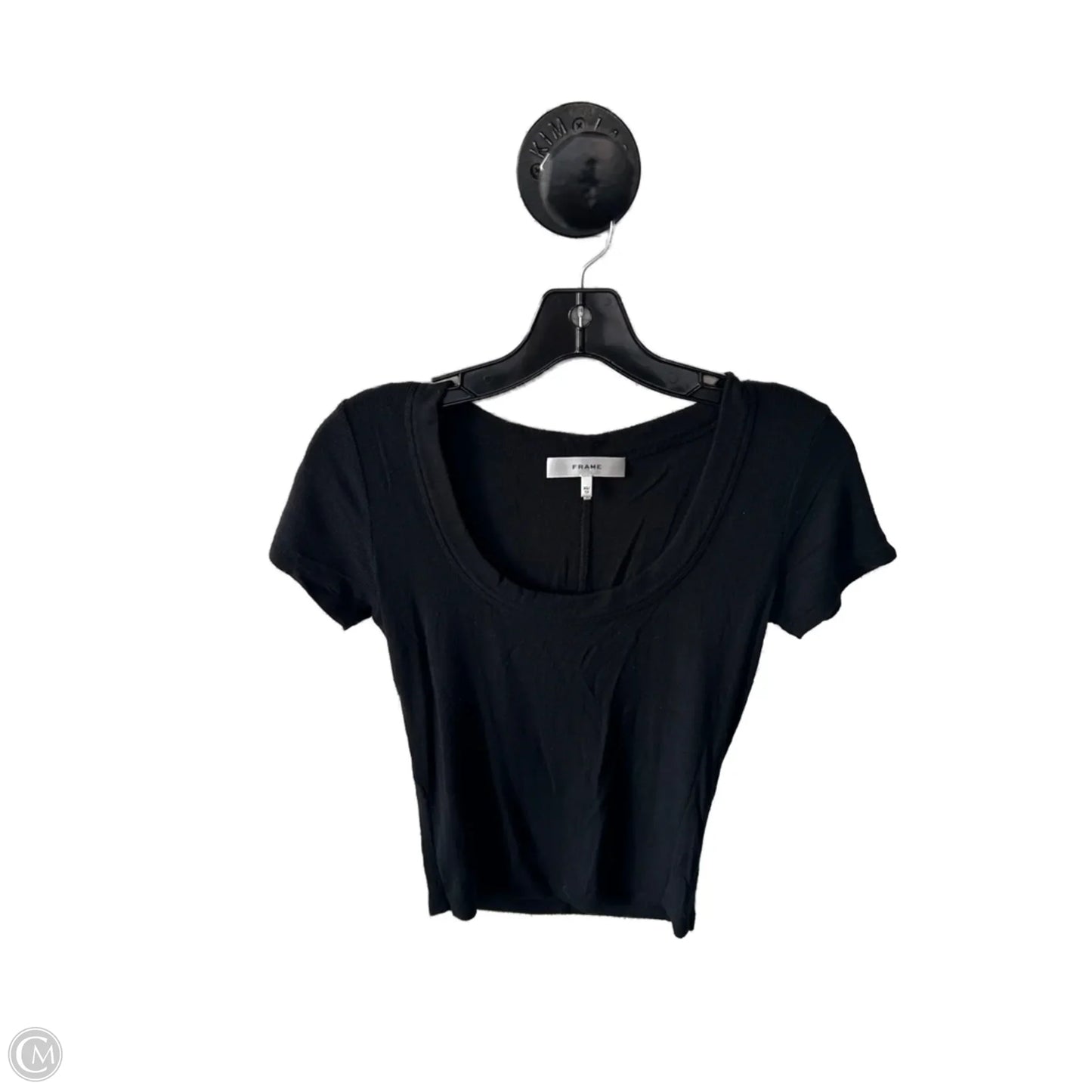 Top Short Sleeve Basic By Frame In Black, Size: Xs