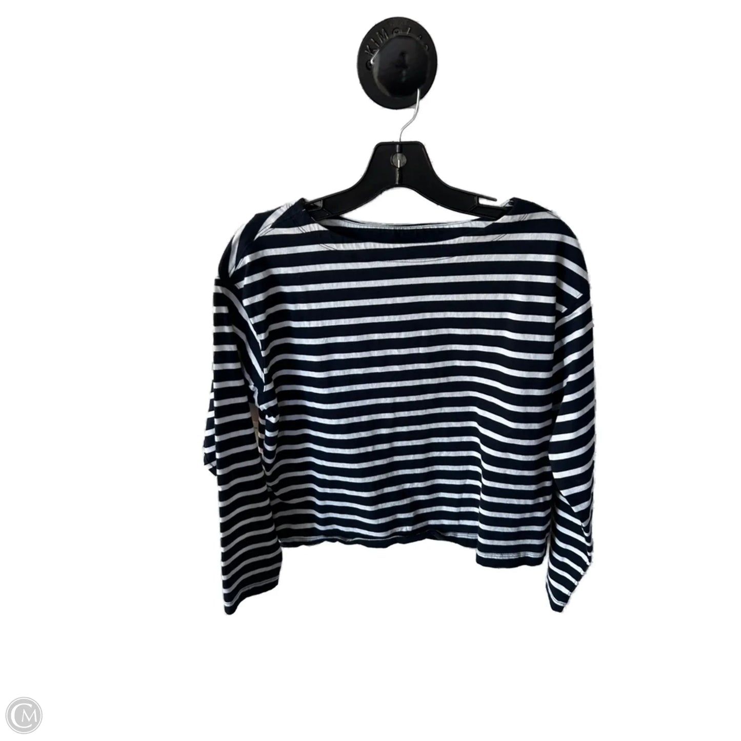 Top 3/4 Sleeve By Old Navy In Blue & White, Size: S