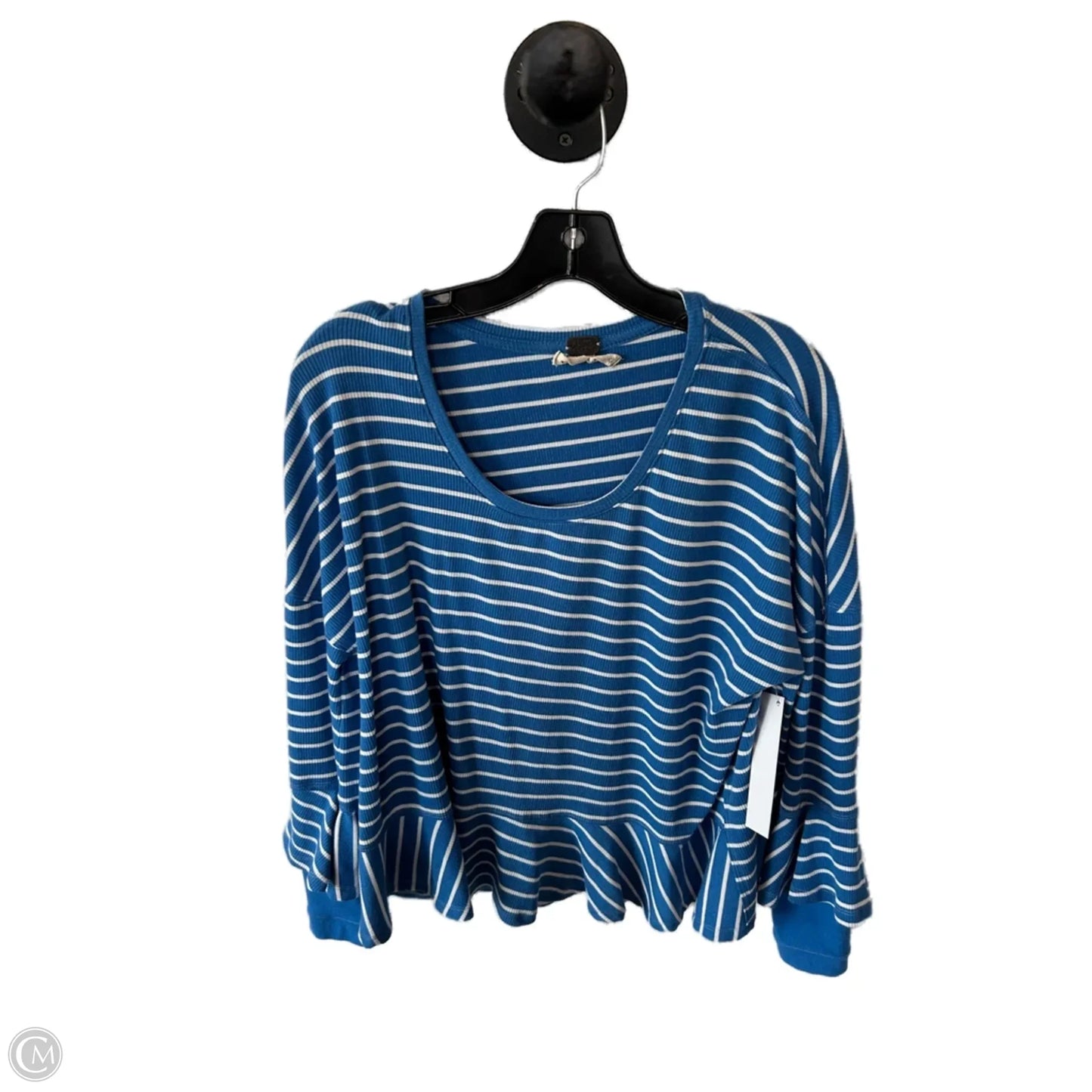 Top Long Sleeve By We The Free In Blue & White, Size: S