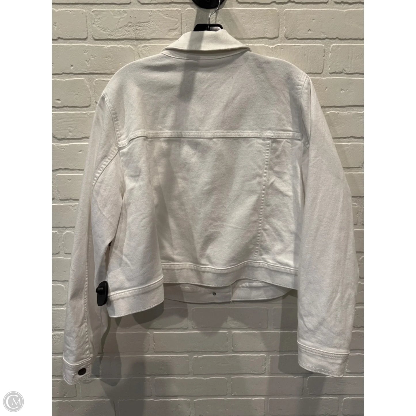 Jacket Denim By Lane Bryant In White Denim, Size: 2x