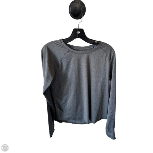 Athletic Top Long Sleeve Crewneck By Tek Gear In Grey, Size: M
