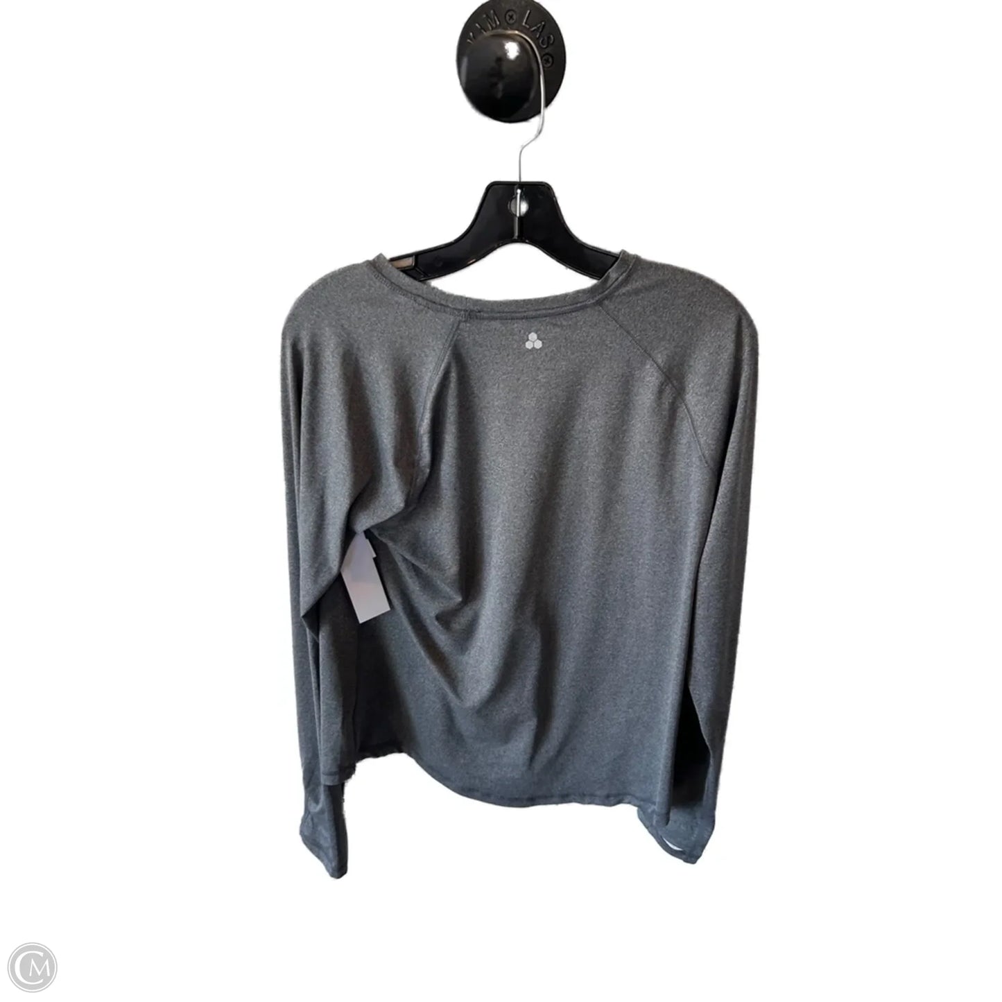 Athletic Top Long Sleeve Crewneck By Tek Gear In Grey, Size: M