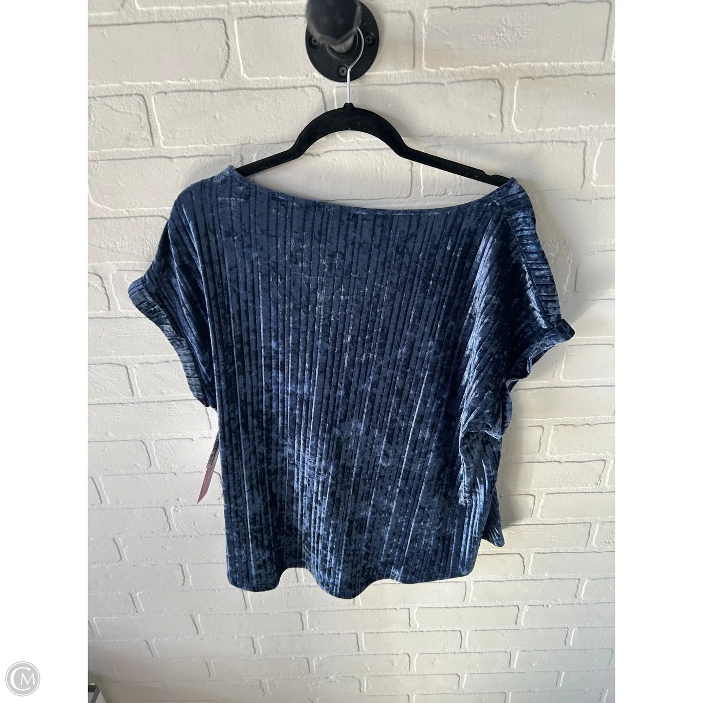 Top Short Sleeve By Bellini In Blue, Size: L