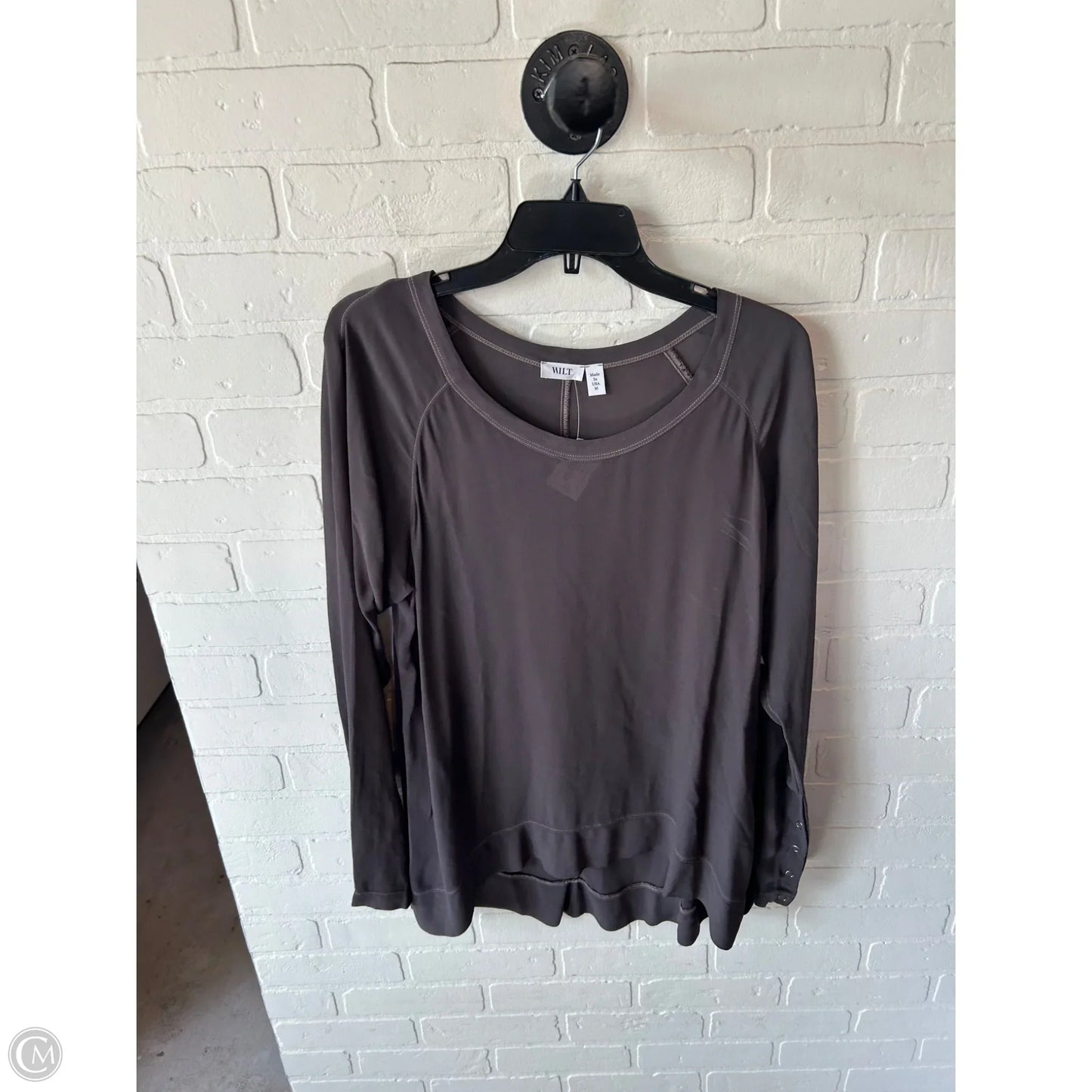 Tunic Long Sleeve By Wilt In Grey, Size: M