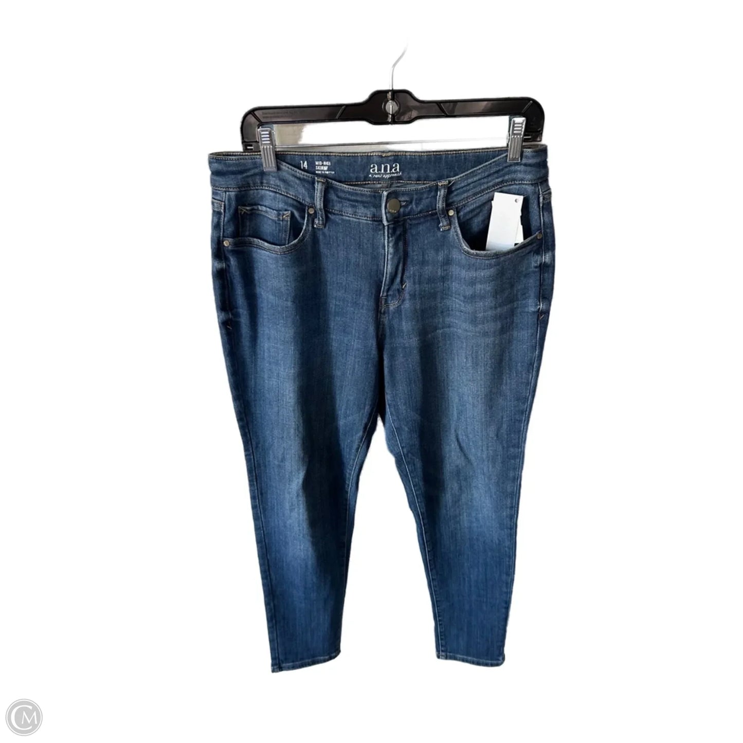 Jeans Skinny By Ana In Blue Denim, Size: 14