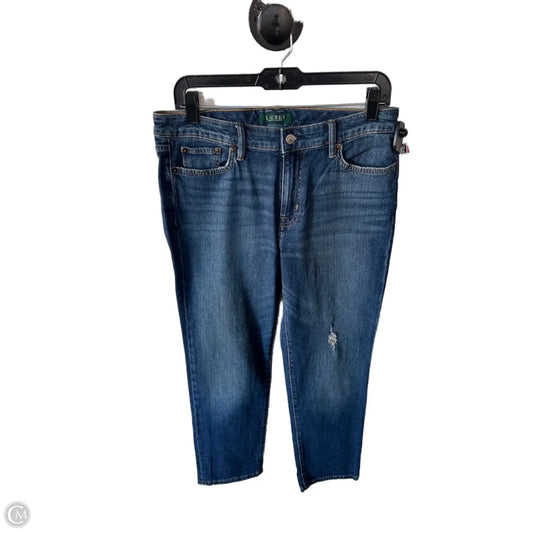 Jeans Straight By Lauren By Ralph Lauren In Blue Denim, Size: 6