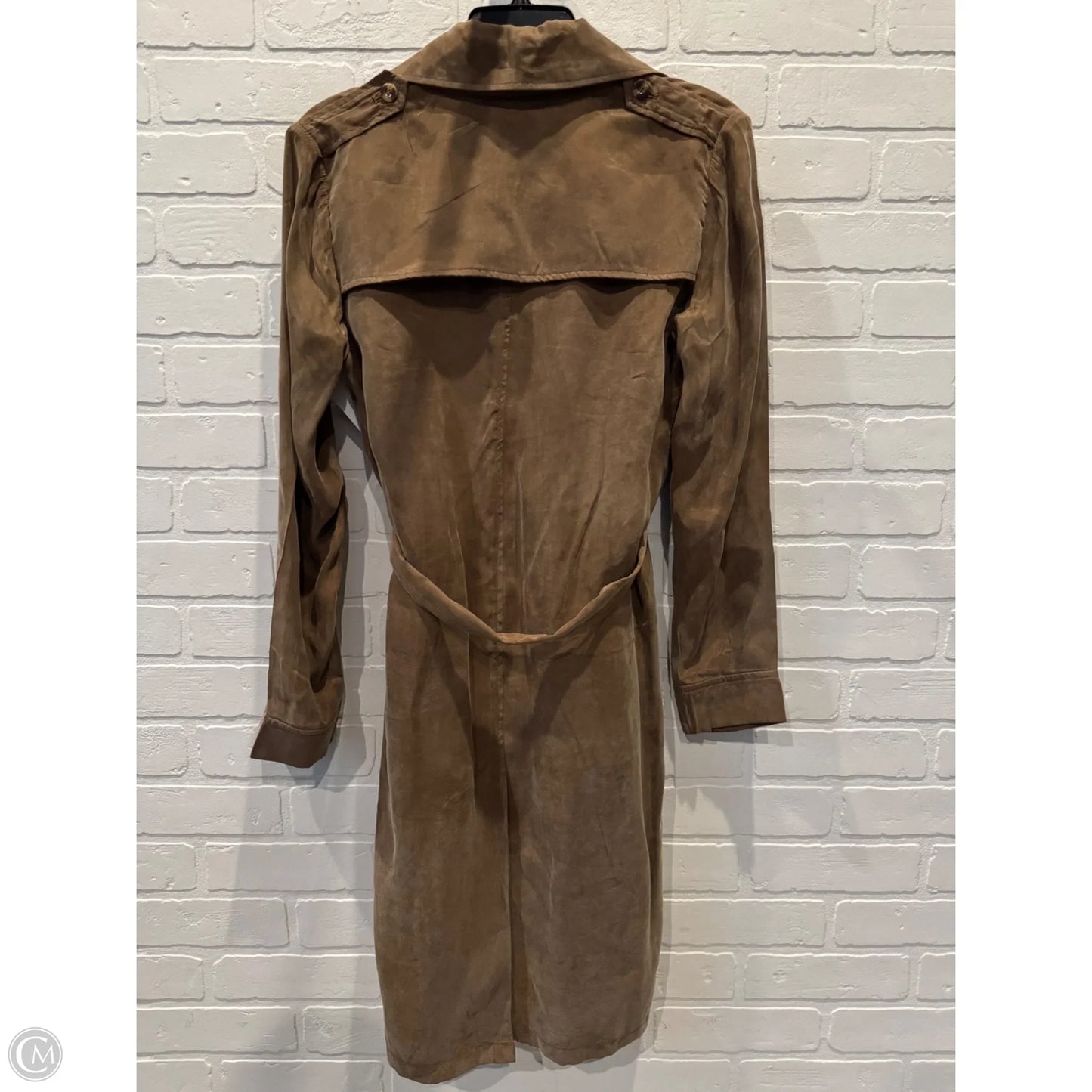 Coat Trench Coat By Moth In Brown, Size: S