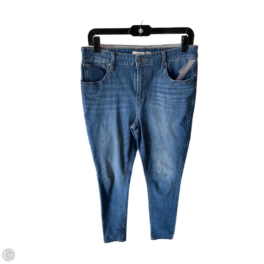 Jeans Skinny By Levis In Blue Denim, Size: 14