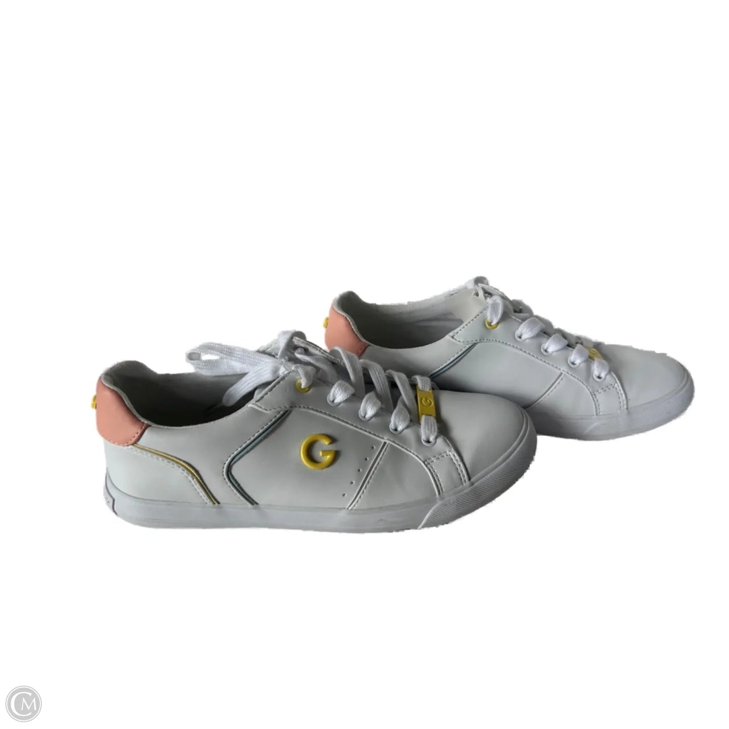 Shoes Sneakers By Guess In Blue & Silver, Size: 9