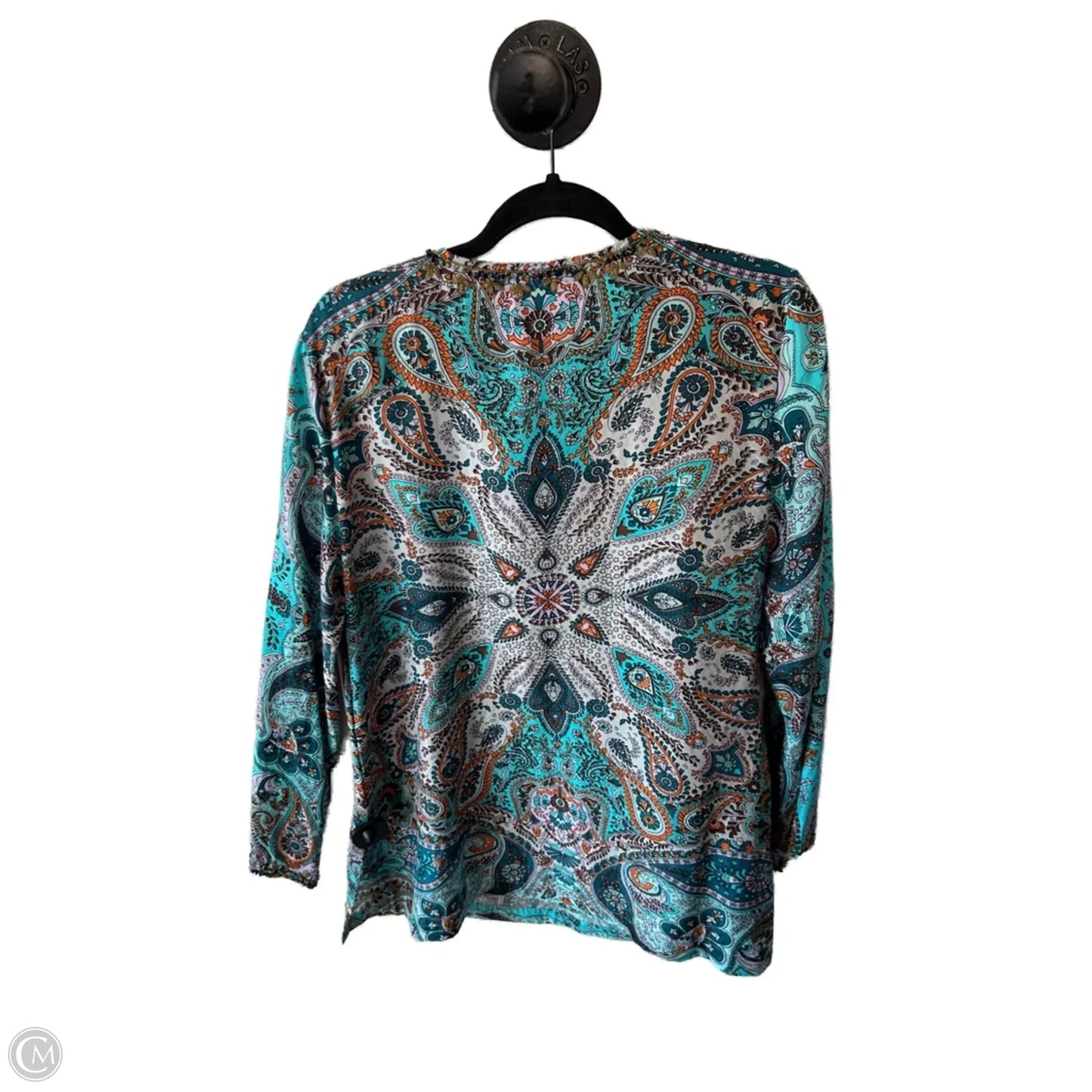 Top Long Sleeve By Sundance In Blue & Orange, Size: L