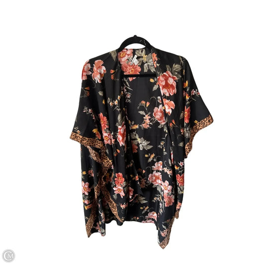 Kimono By American Eagle In Black & Orange, Size: Osfm