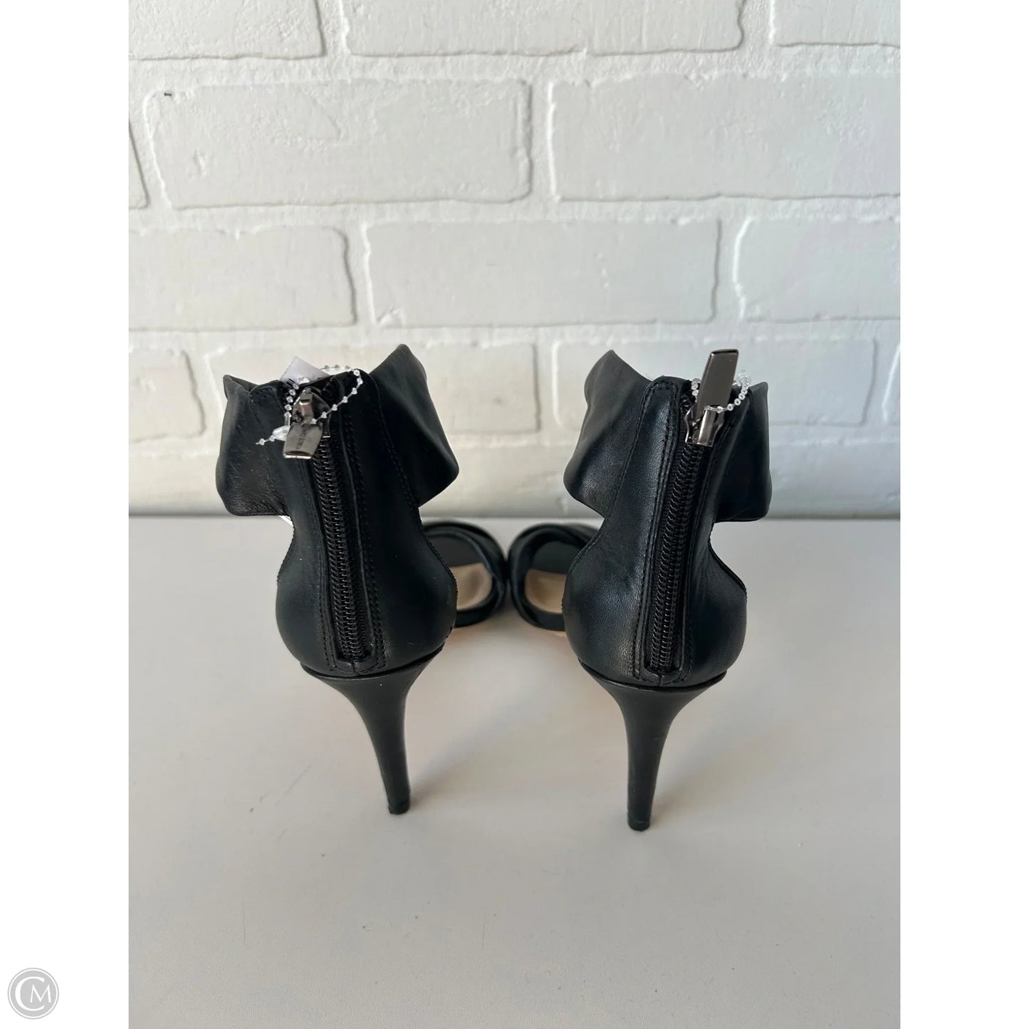 Sandals Heels Stiletto By Vince Camuto In Black, Size: 6.5