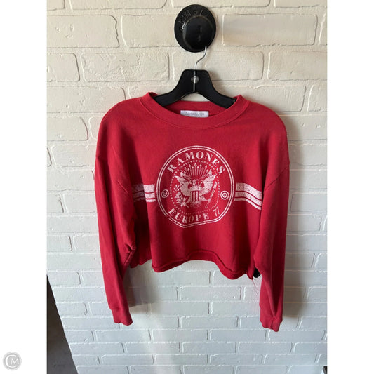 Sweatshirt Crewneck By Daydreamer In Red & White, Size: S