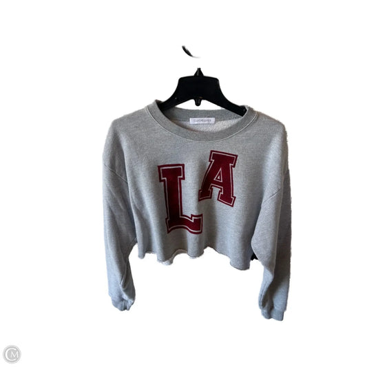 Sweatshirt Crewneck By Daydreamer In Grey & Red, Size: S