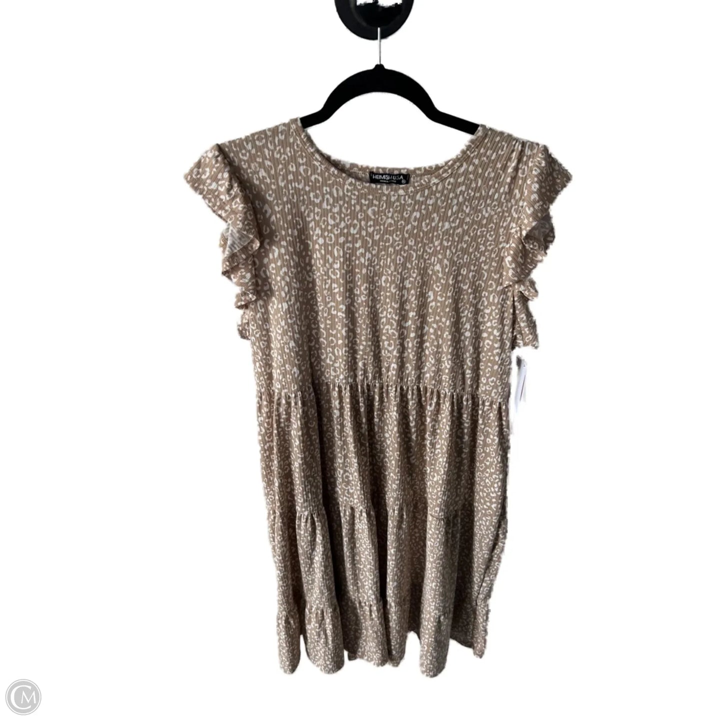 Dress Casual Short By Heimish Usa In Tan & White, Size: 1x