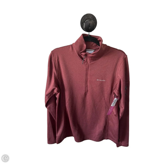 Athletic Top Long Sleeve Collar By Columbia In Copper, Size: L