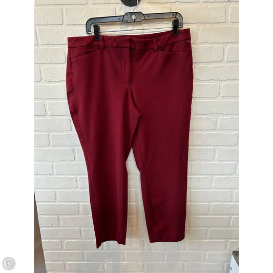 Pants Dress By White House Black Market In Red, Size: 14
