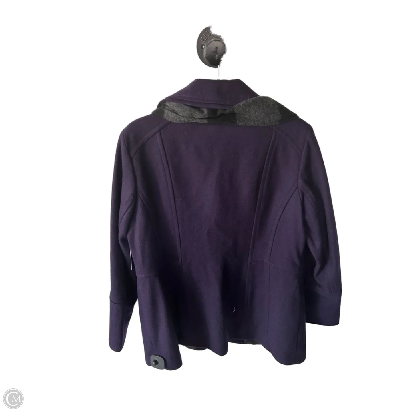 Coat Wool By London Fog In Purple, Size: L