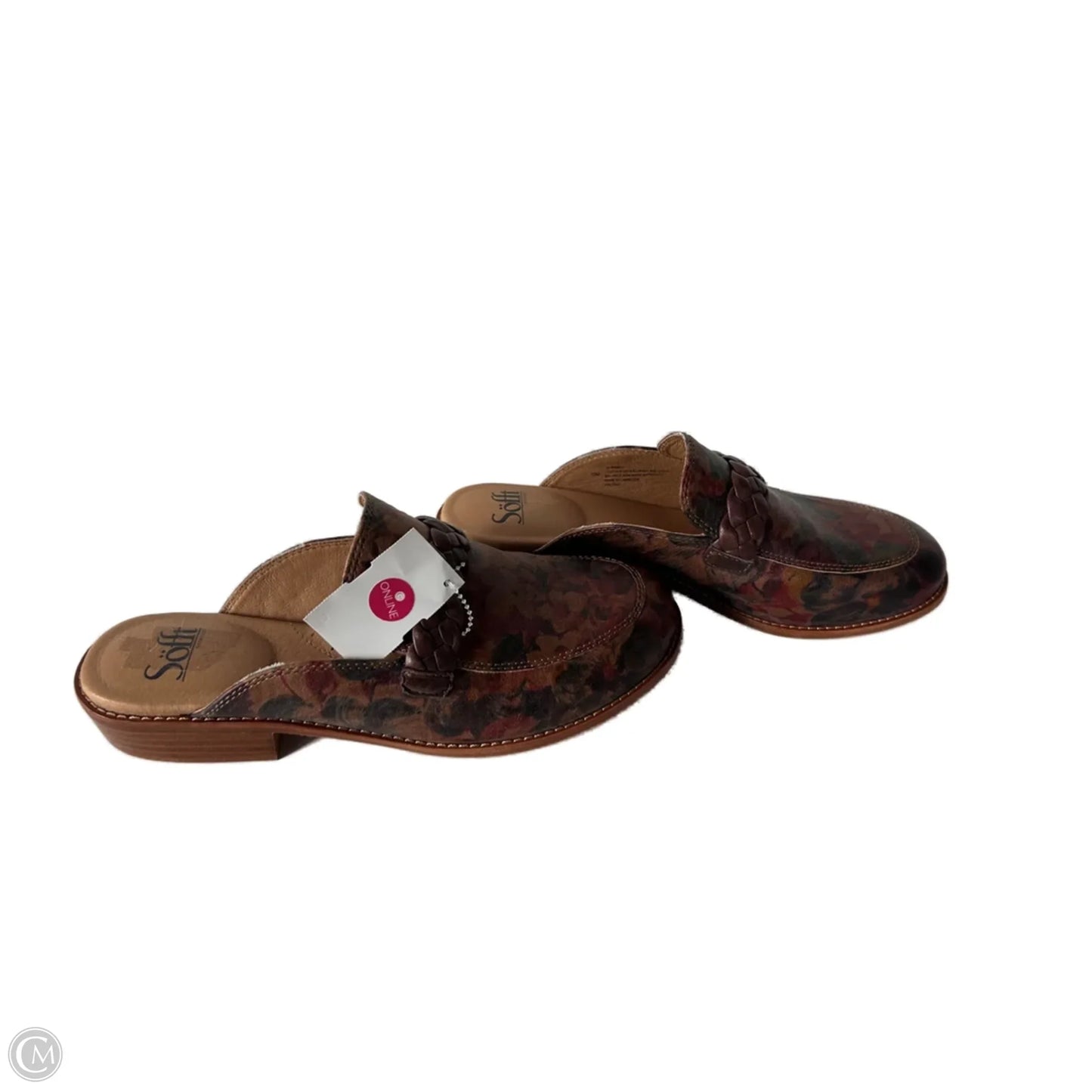 Shoes Flats By Sofft In Brown & Red, Size: 10