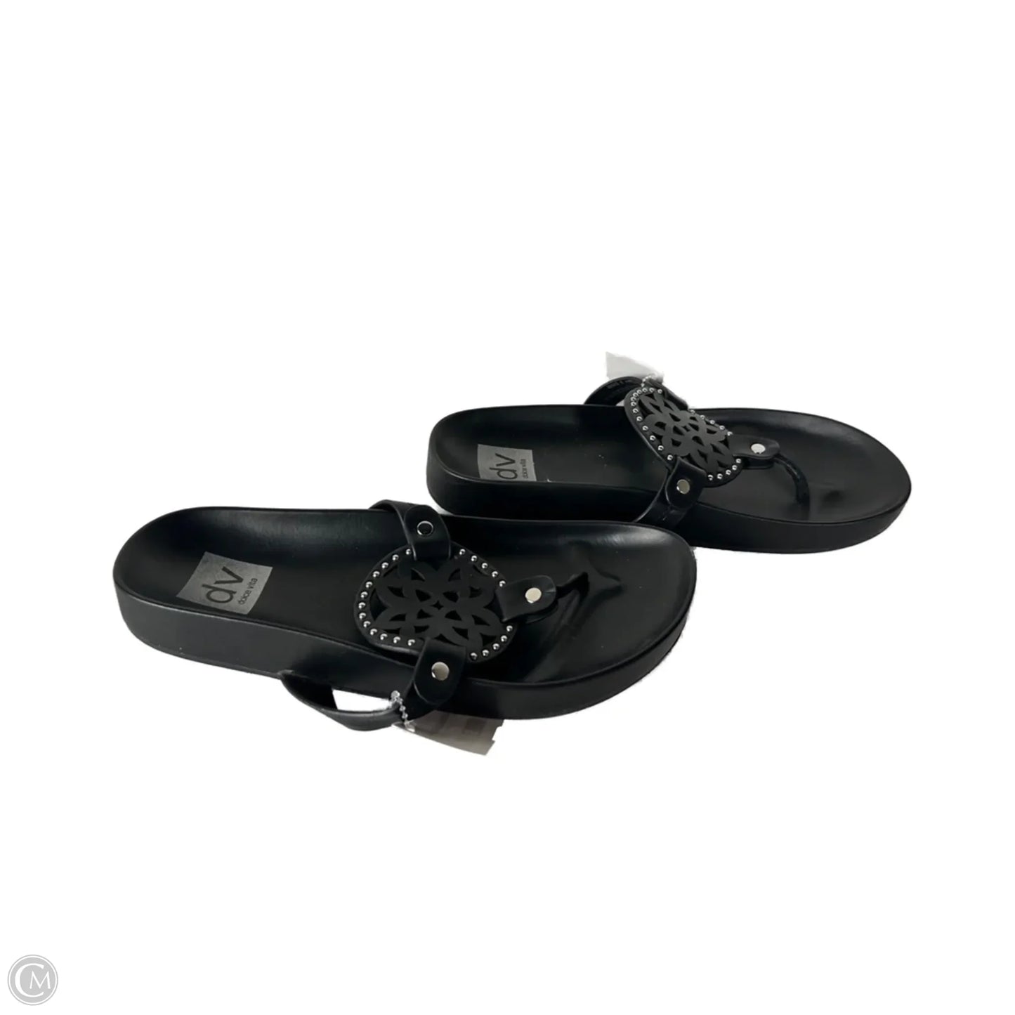 Sandals Flip Flops By Dv In Black, Size: 6
