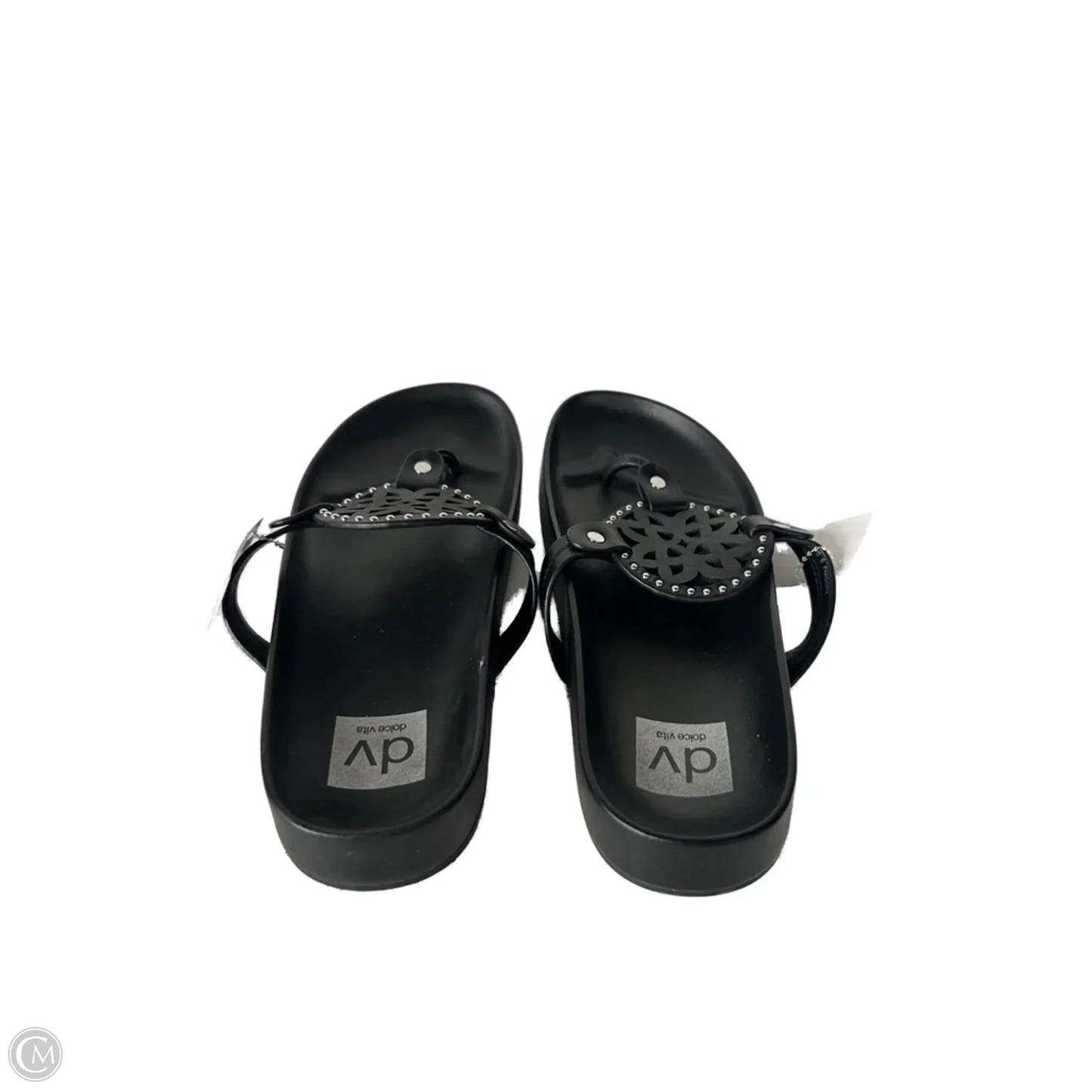 Sandals Flip Flops By Dv In Black, Size: 6