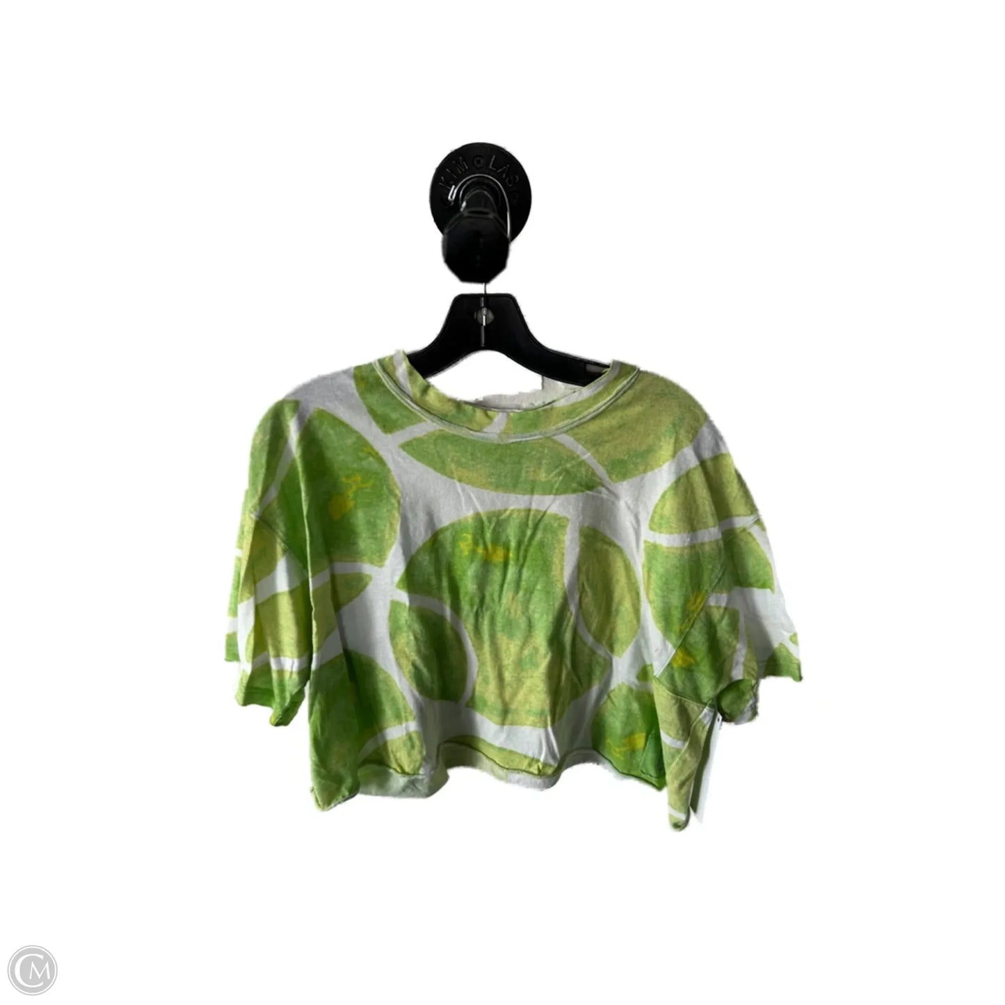 Athletic Top Short Sleeve By Free People In Green & White, Size: S