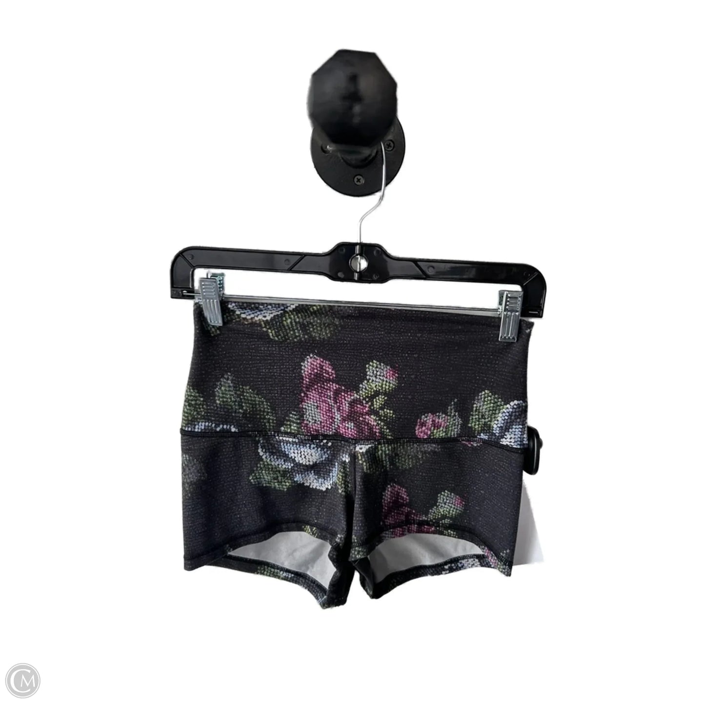 Athletic Shorts By Lululemon In Black & Green, Size: 2