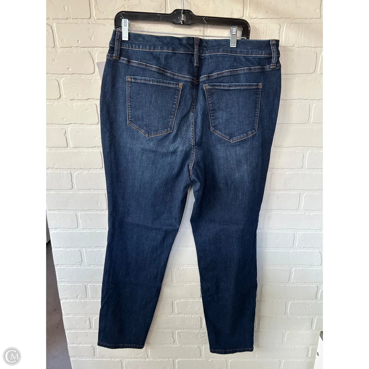 Jeans Skinny By Simply Vera In Blue Denim, Size: 16l