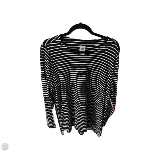 Top Sleeveless By Cabi In Black & White, Size: Xl