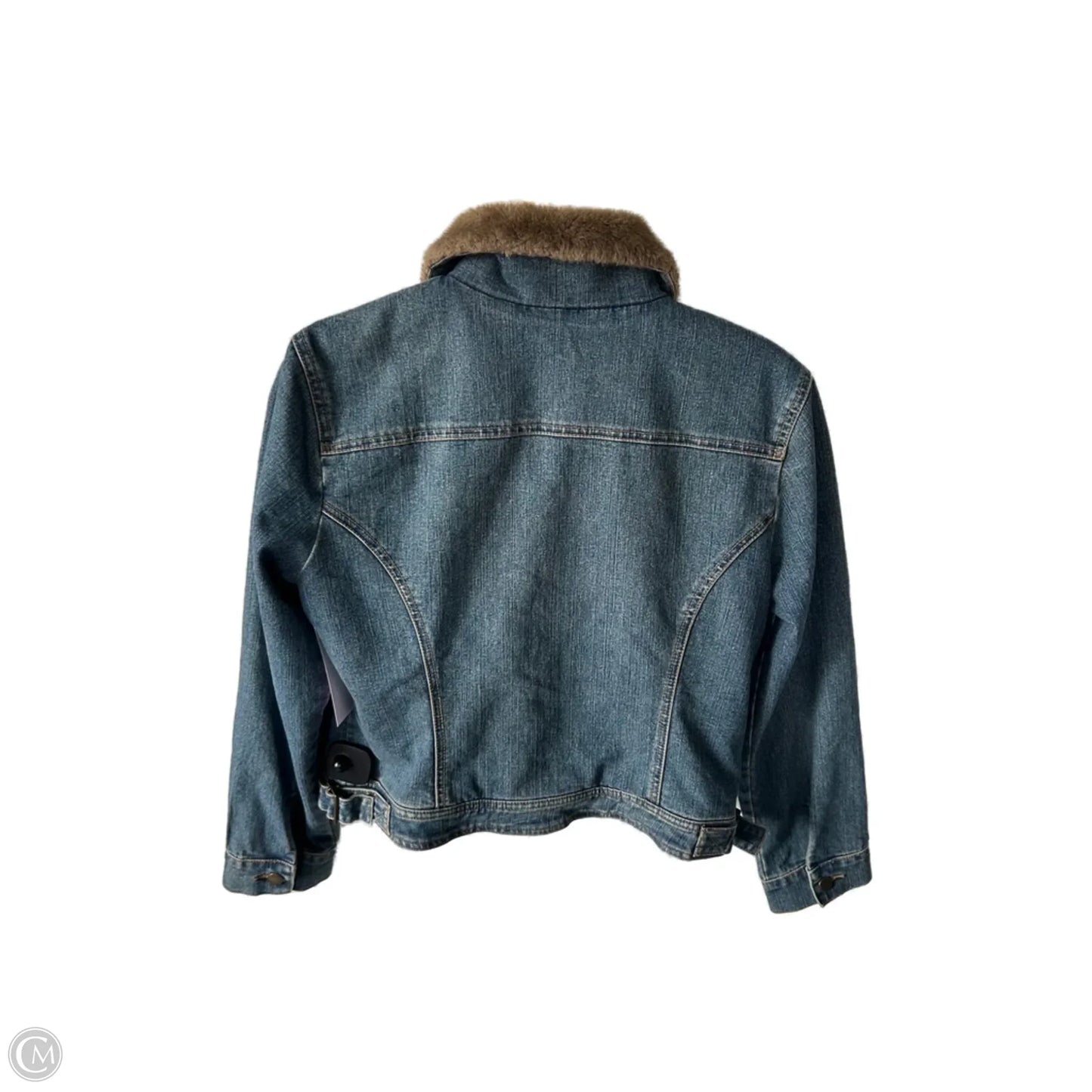 Jacket Denim By Inc In Blue & Brown, Size: S