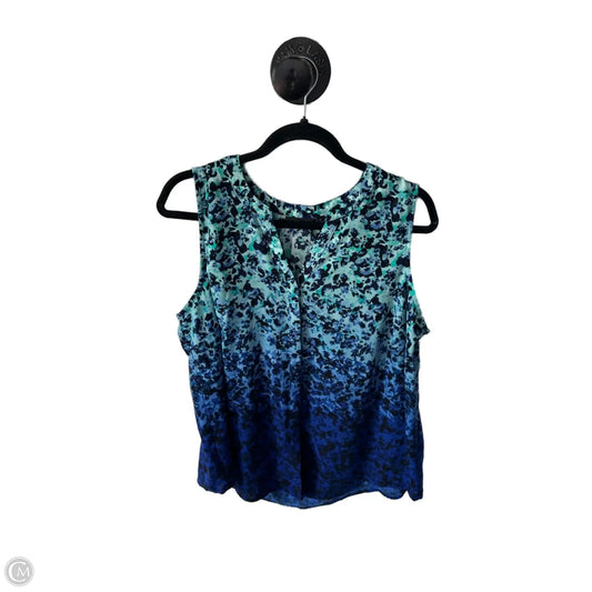 Top Sleeveless By Apt 9 In Blue & Green, Size: Xl