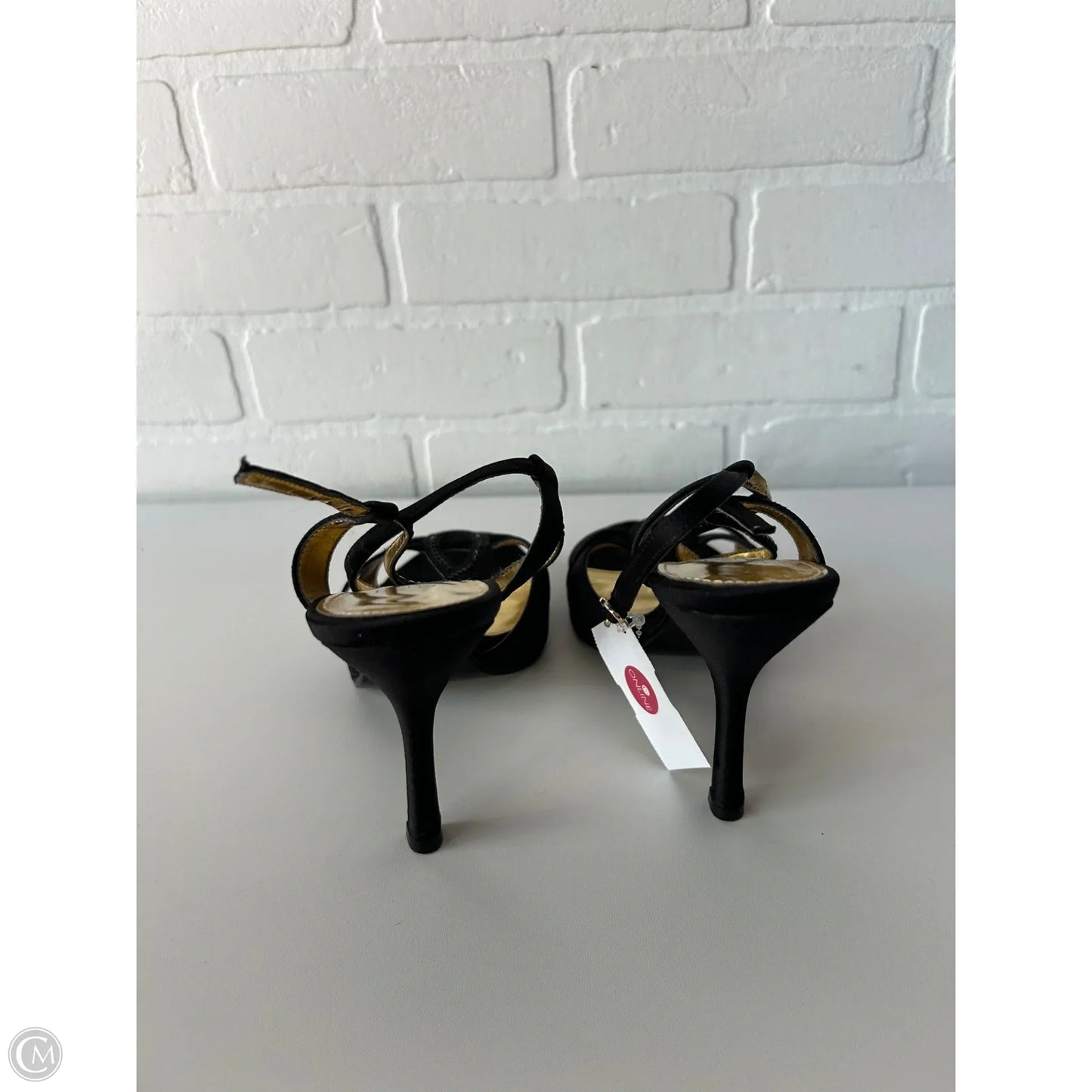 Sandals Heels Stiletto By Nina In Black, Size: 8.5
