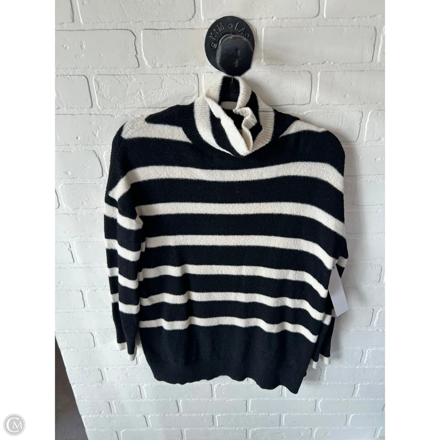 Sweater By Express In Black & White, Size: Xs