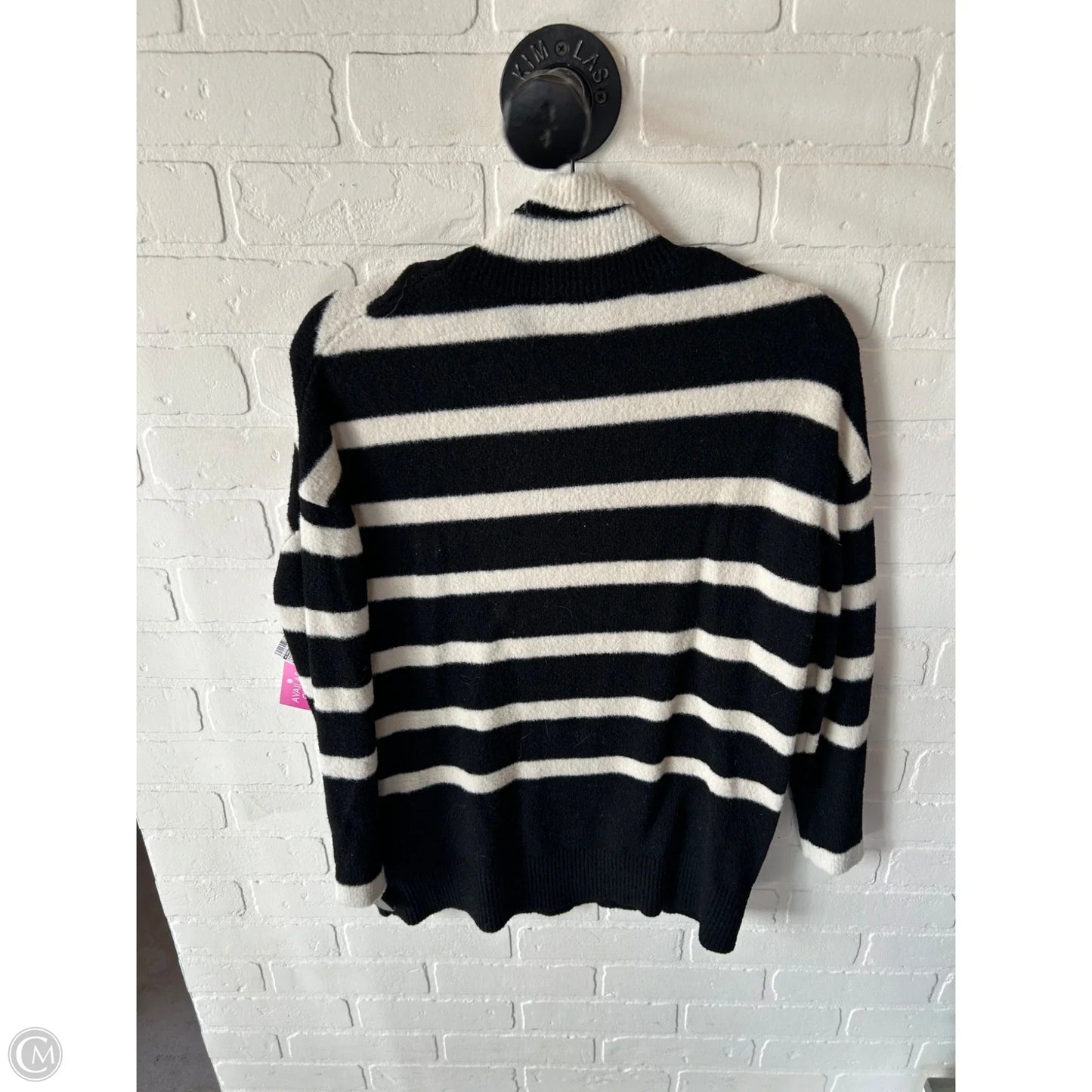 Sweater By Express In Black & White, Size: Xs