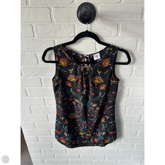 Top Sleeveless By Cabi In Black & Gold, Size: Xs