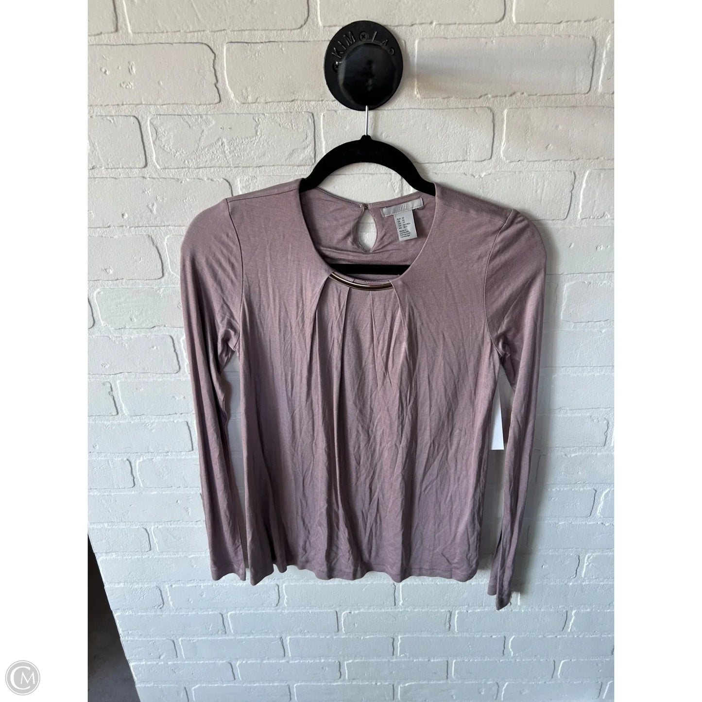 Top Long Sleeve By H&m In Purple, Size: Xs