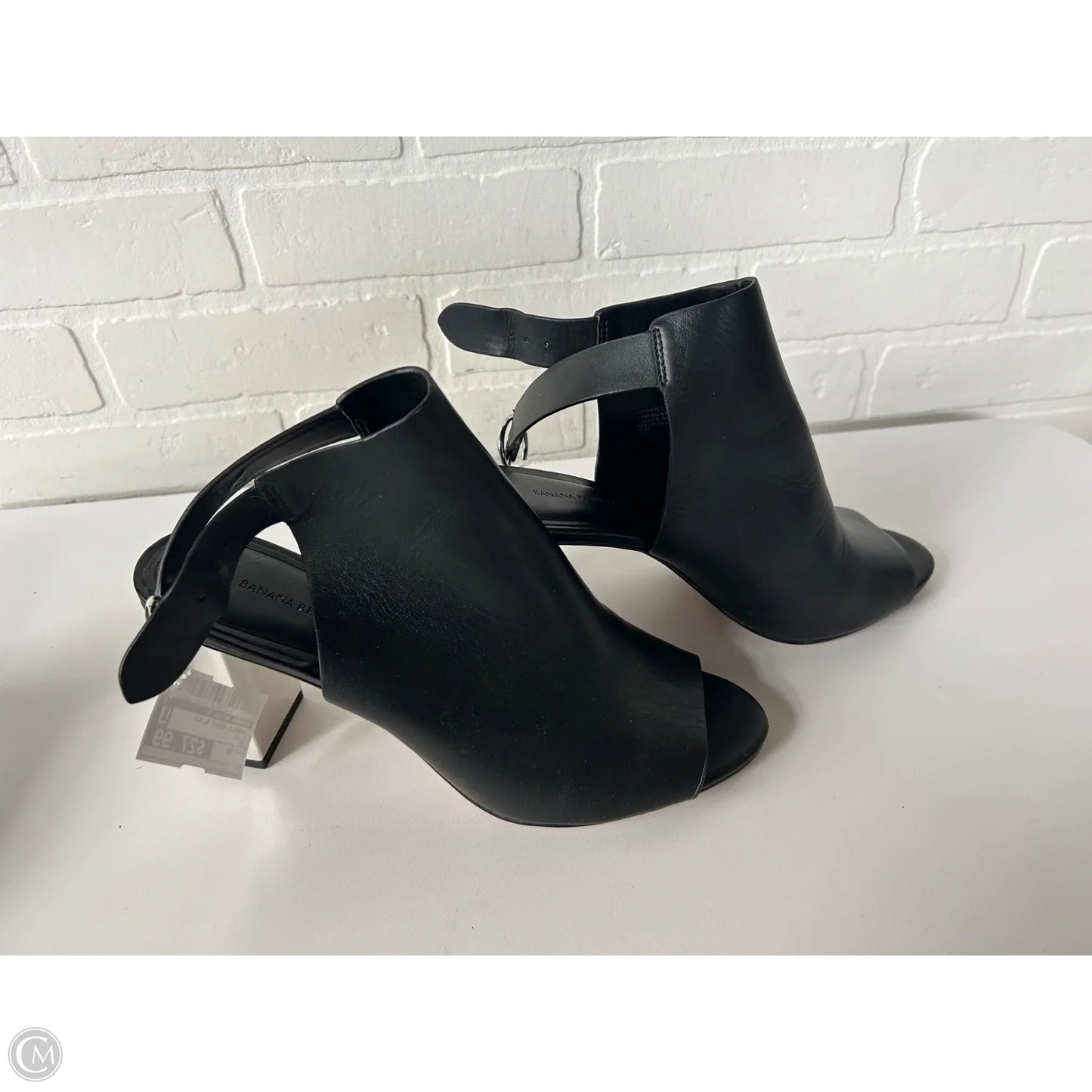 Sandals Heels Block By Banana Republic In Black, Size: 10