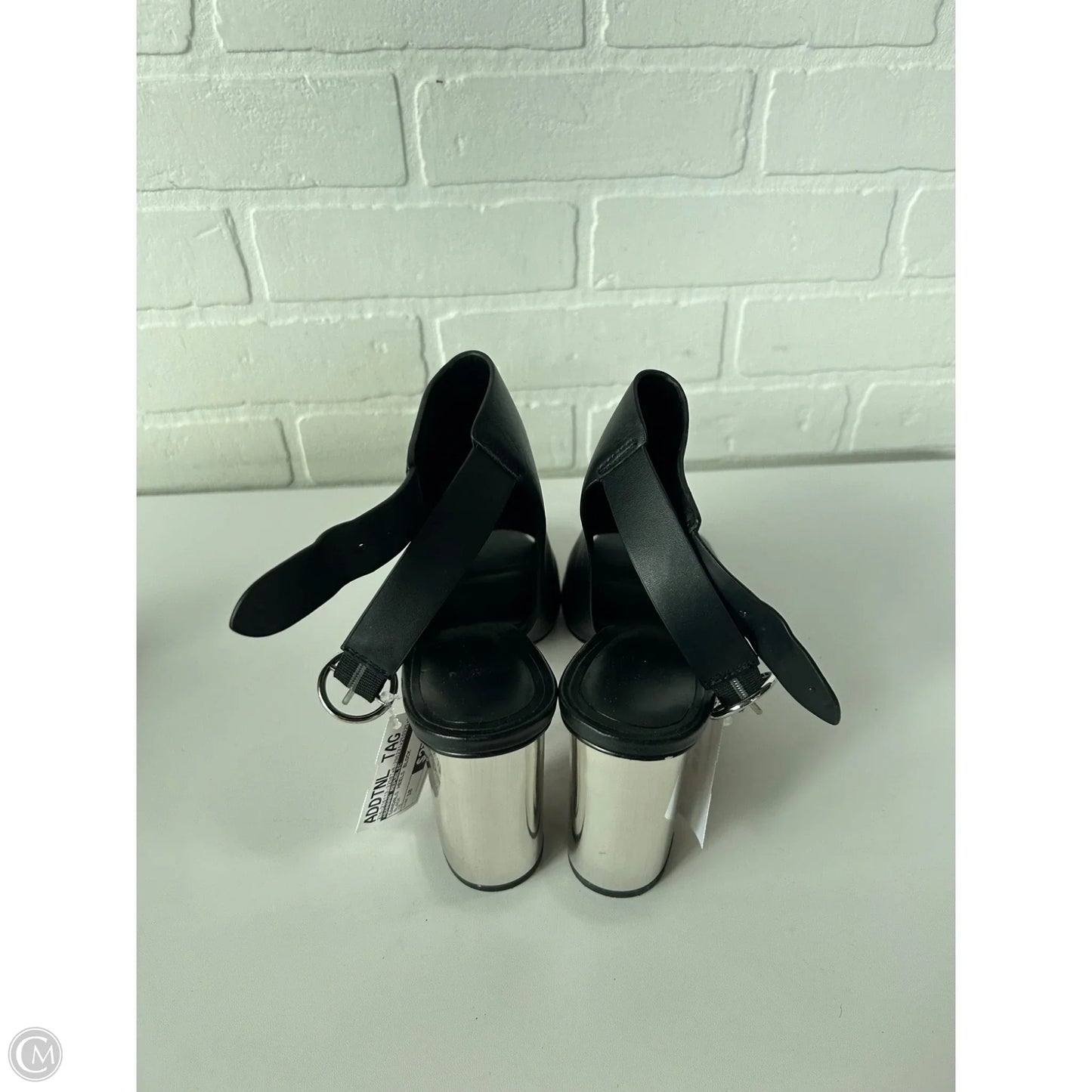 Sandals Heels Block By Banana Republic In Black, Size: 10