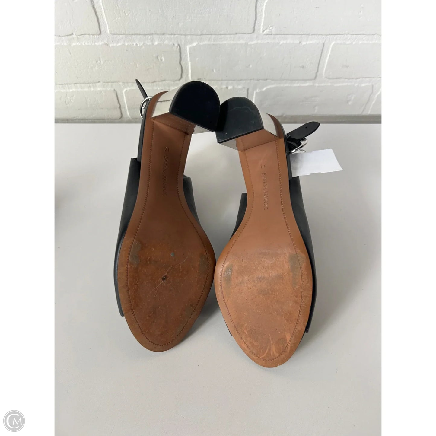 Sandals Heels Block By Banana Republic In Black, Size: 10