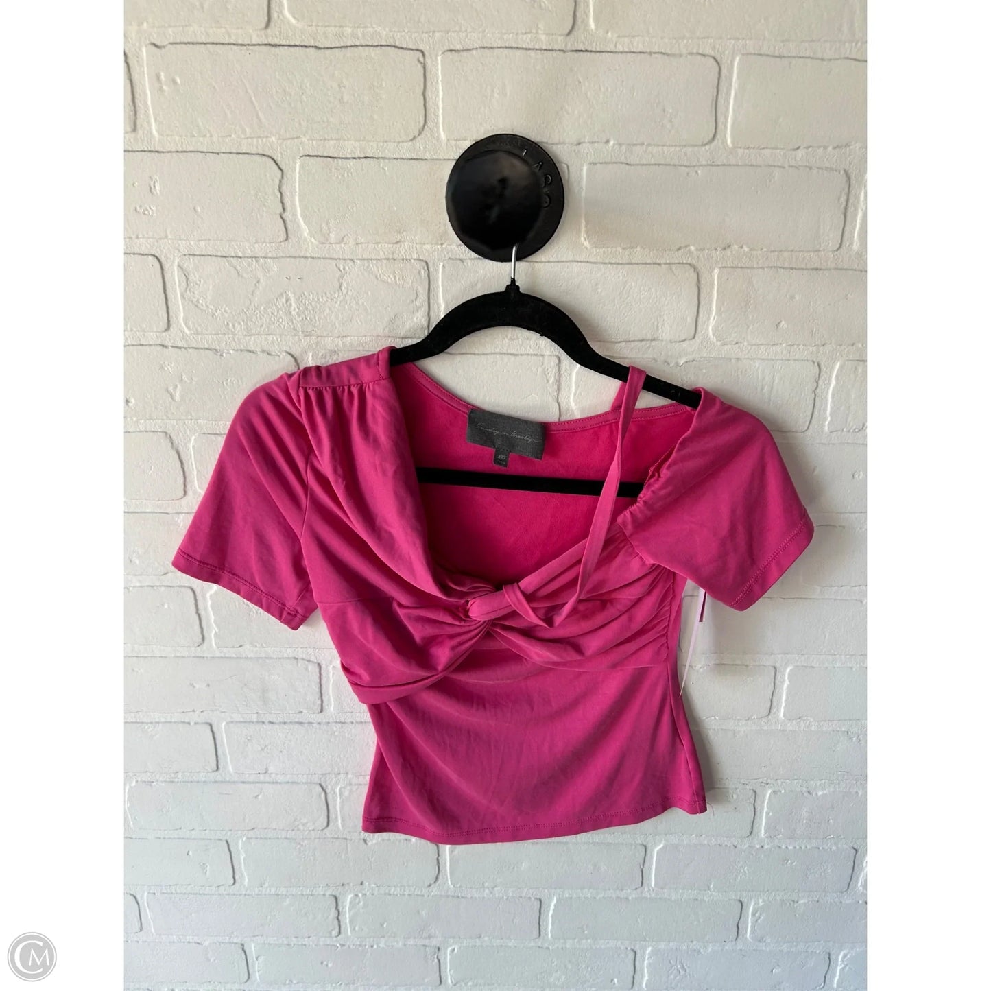 Top Short Sleeve By Anthropologie In Pink, Size: Xxs