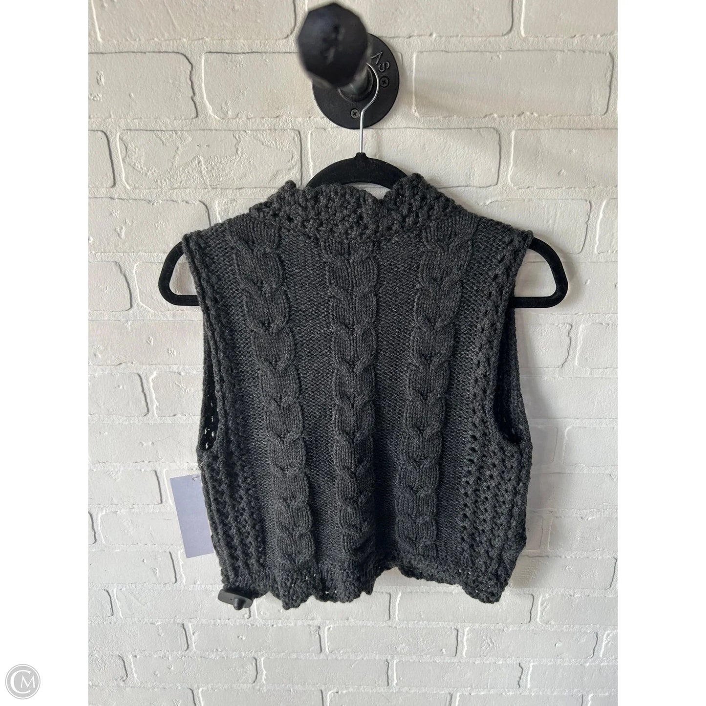Vest Sweater By Cmb In Grey, Size: L