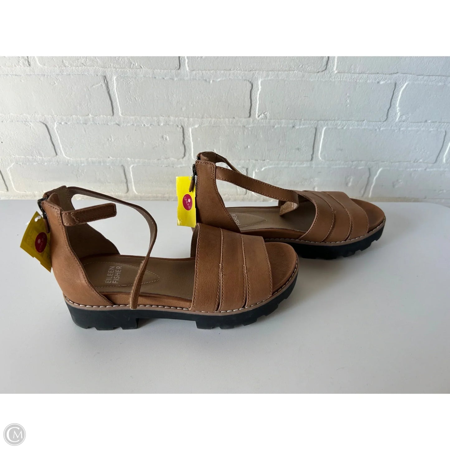 Sandals Flats By Eileen Fisher In Brown, Size: 7.5