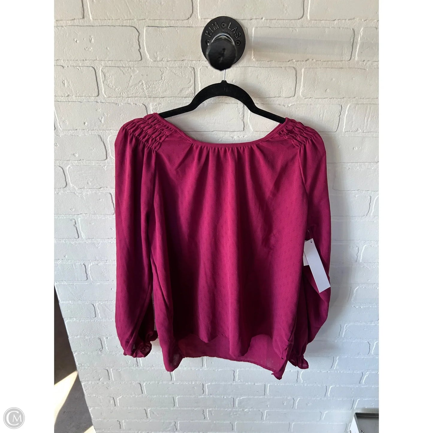 Top Long Sleeve By Jessica Simpson In Red, Size: S