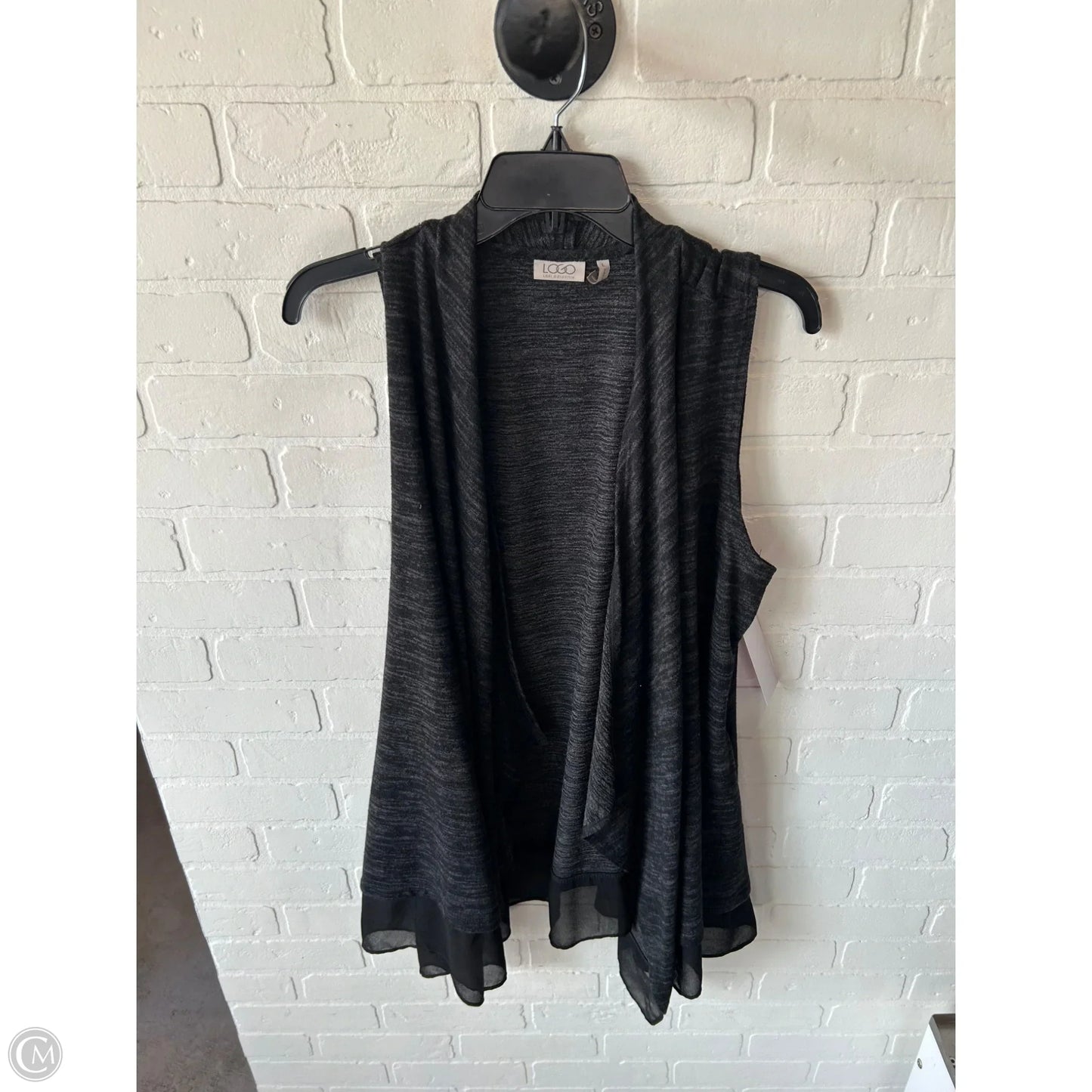 Vest Other By Logo In Black & Grey, Size: L
