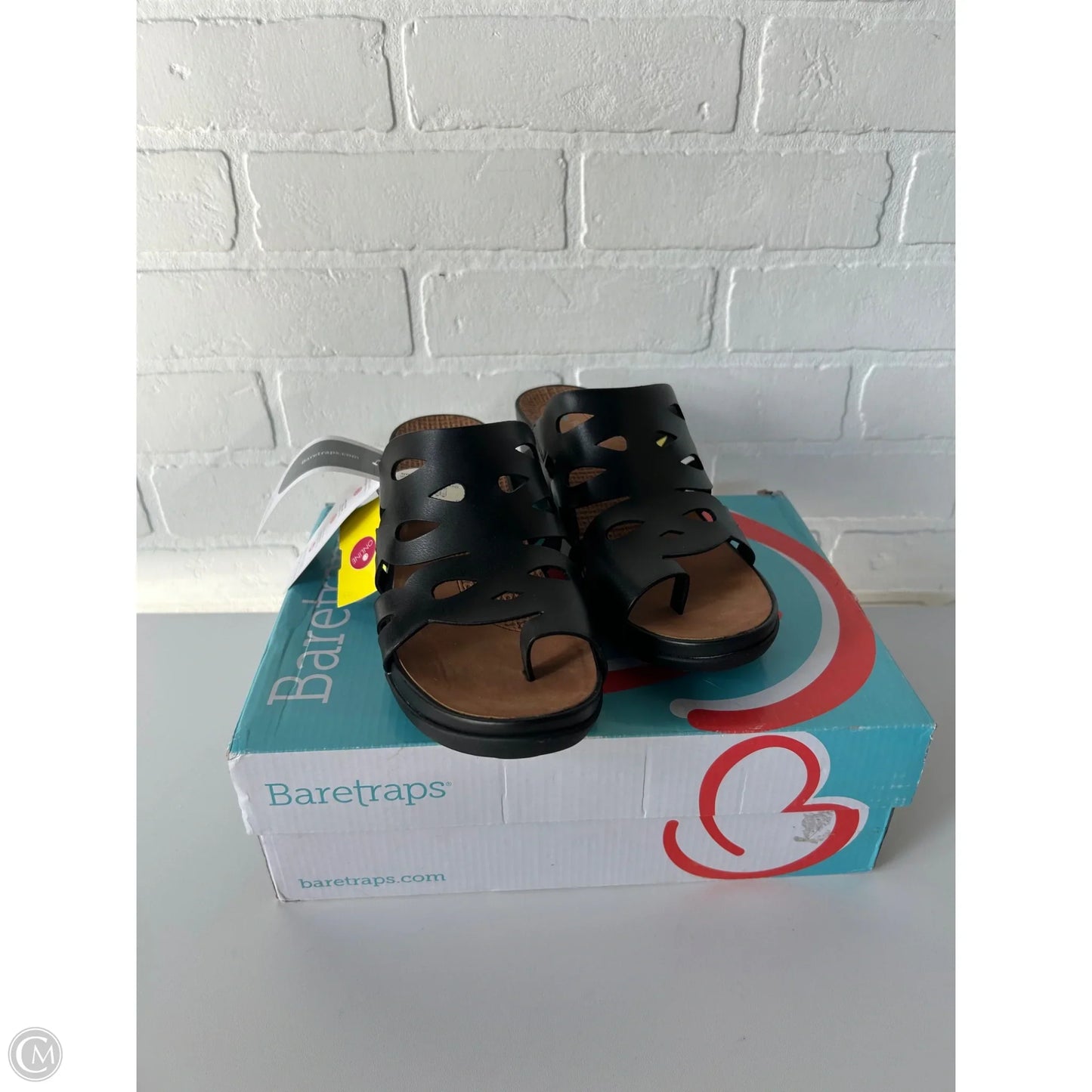 Sandals Heels Wedge By Lamb In Black, Size: 8