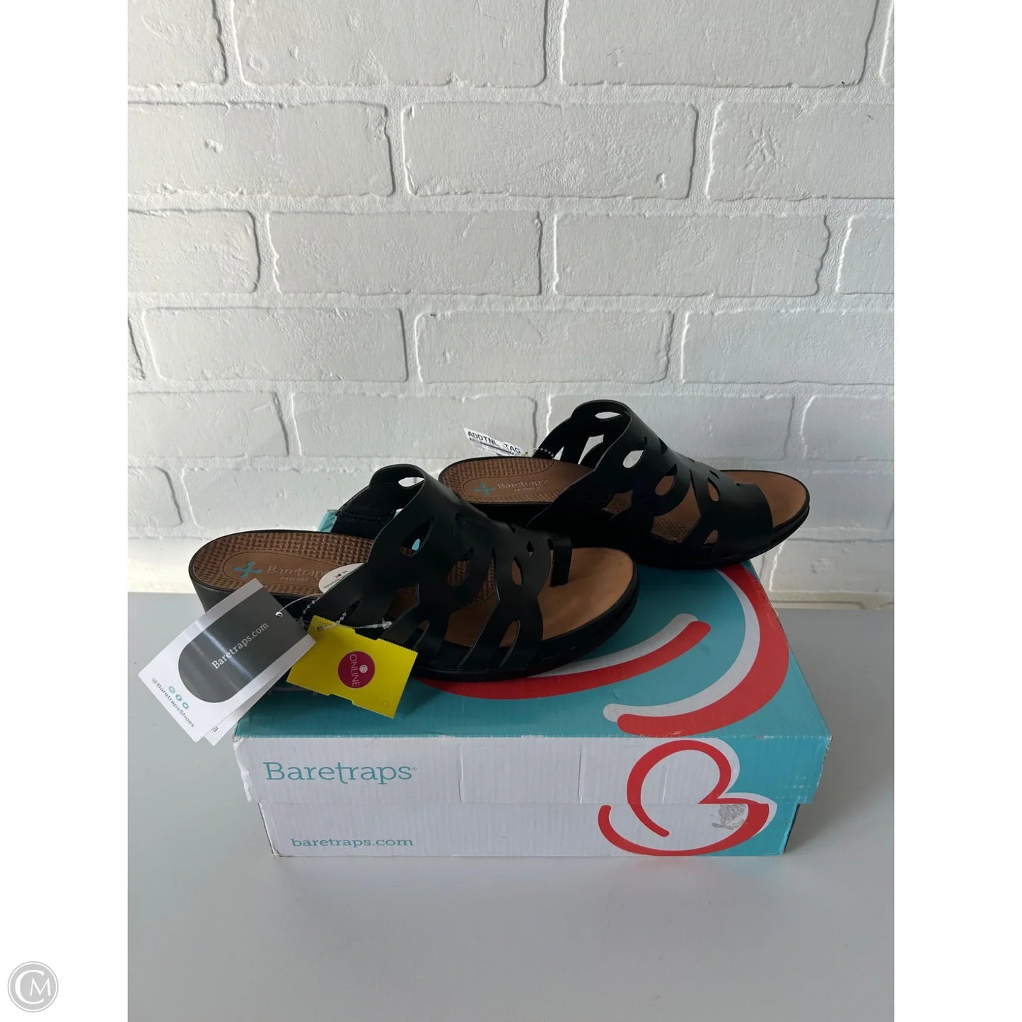 Sandals Heels Wedge By Lamb In Black, Size: 8