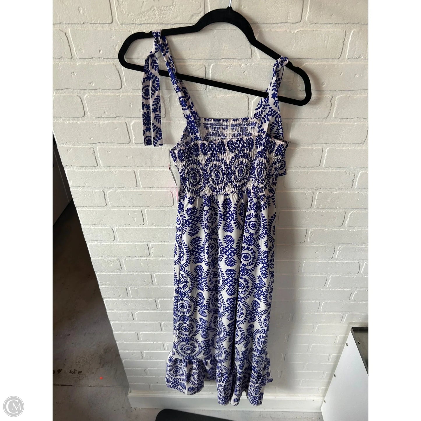 Dress Casual Maxi By Cupshe In Blue & White, Size: M
