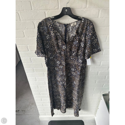 Dress Casual Maxi By Loft In Blue & Brown, Size: Xl