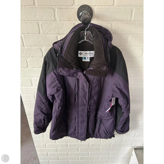 Coat Parka By Columbia In Black & Purple, Size: M
