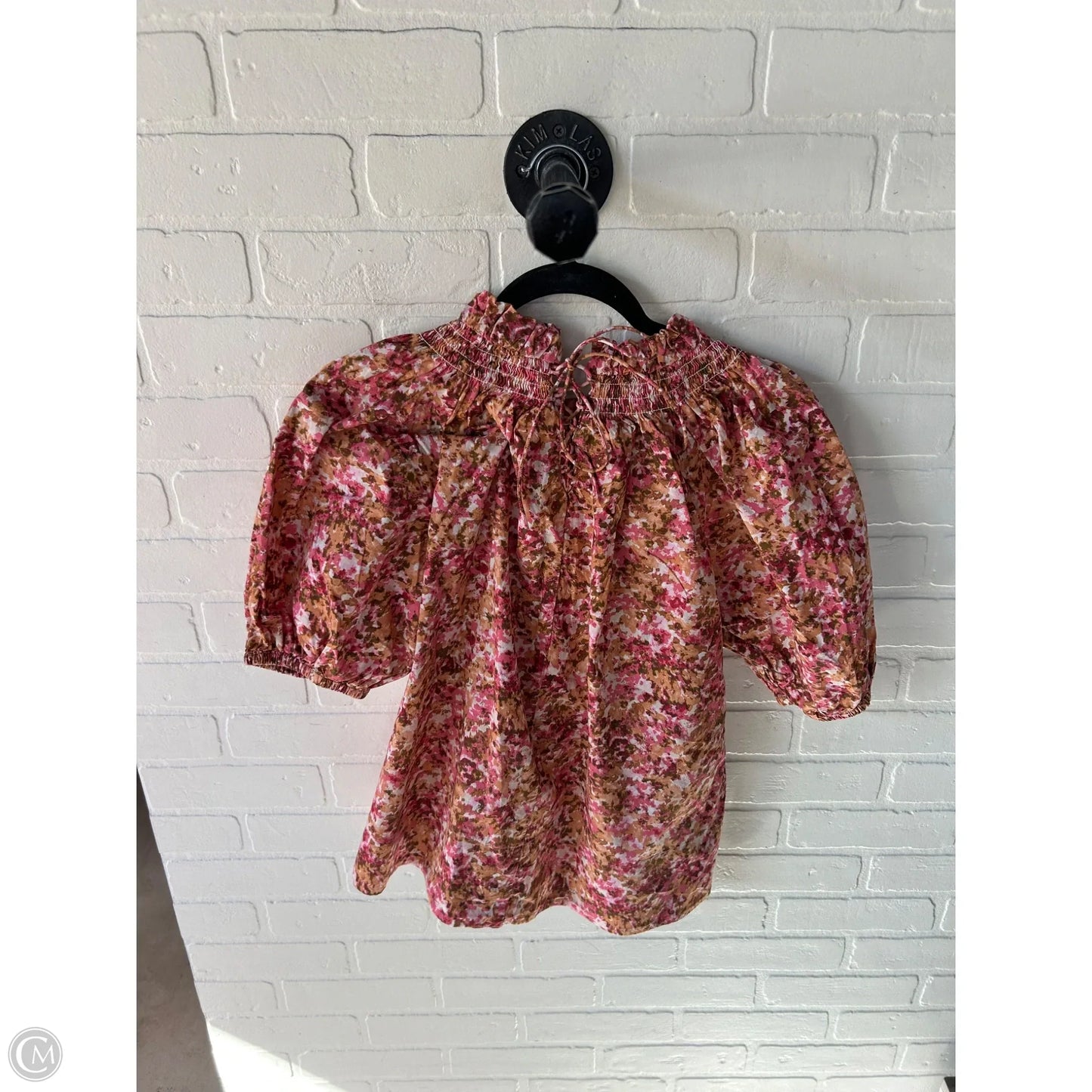 Top Short Sleeve By J. Crew In Brown & Pink, Size: S